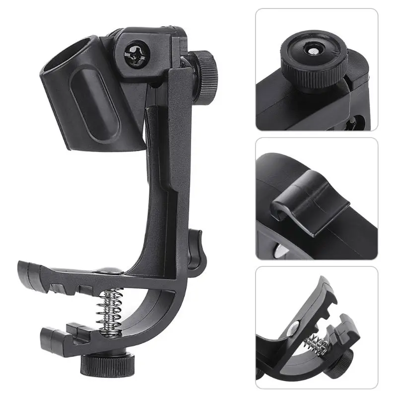 

Crust Pro 1PC Adjustable Microphone Clips on Drum Rim Anti-shock Mount Clamp Stand Holder Tool