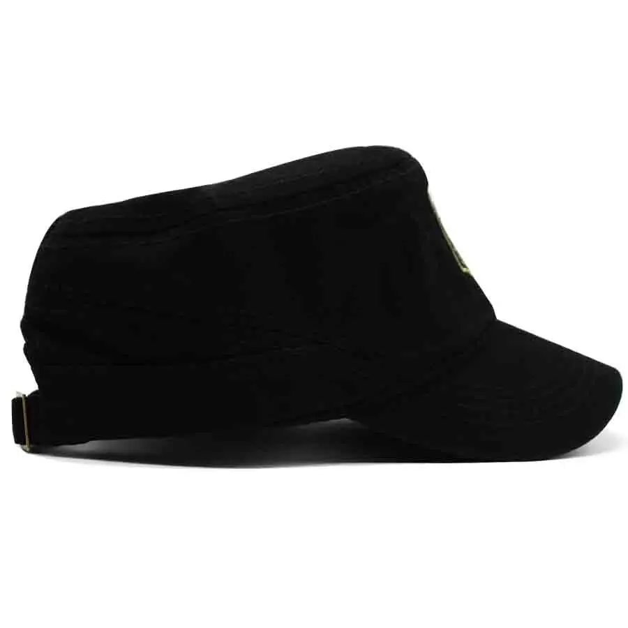 LIBERWOOD армейская командная кепка со знаком отличия, Мужская винтажная Кепка с плоским верхом, Кепка с вышивкой из хлопка, Черная Женская унисекс