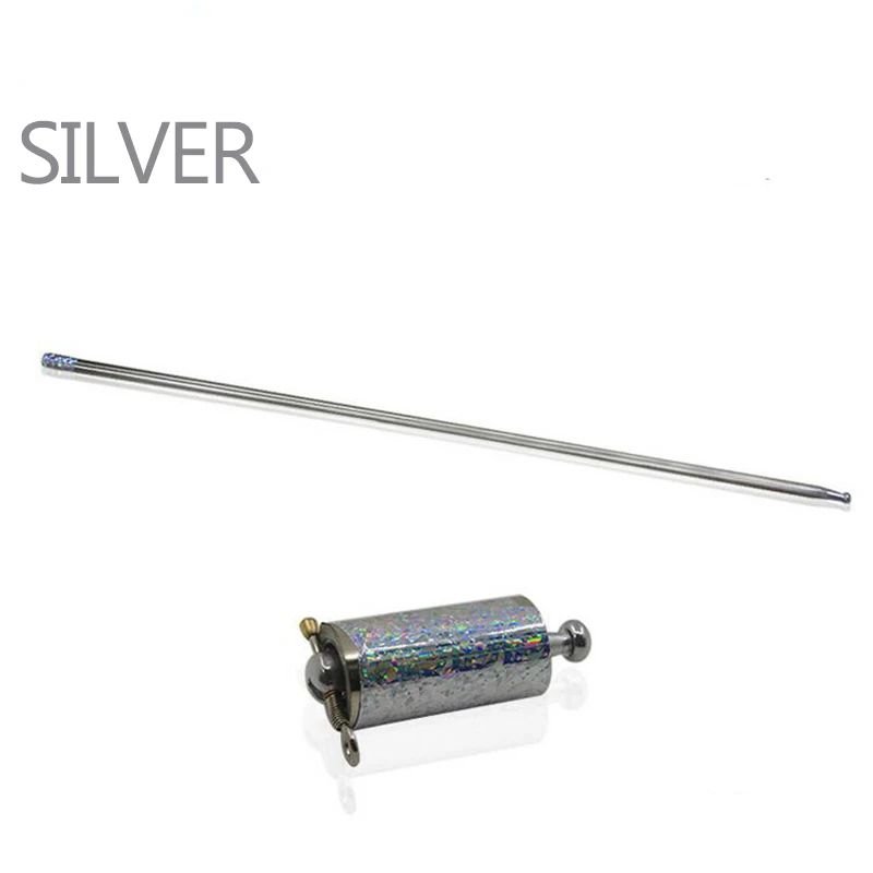 silver 1 шт., длина 110 см, появляющаяся трость(доступно много цветов), профессиональный волшебник, волшебные трюки, сценическая, уличная, металлическая волшебная палочка - Цвет: silver