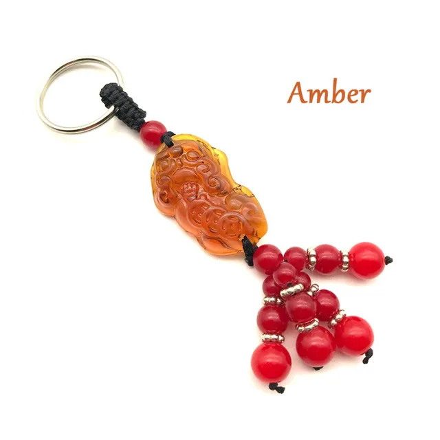 Amber Overe 1 шт. автомобильный брелок китайский нефрит брелок для peugeot 508 308 206 307 207 407 2008 Citroen C4 C5 Opel Astra j h Insignia - Название цвета: Amber