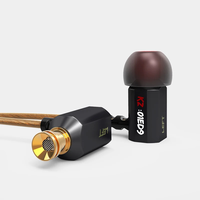 Оригинальный KZ ED9 3 5 мм в ухо наушники тяжелый бас HIFI DJ стерео наушник Шум изоляции