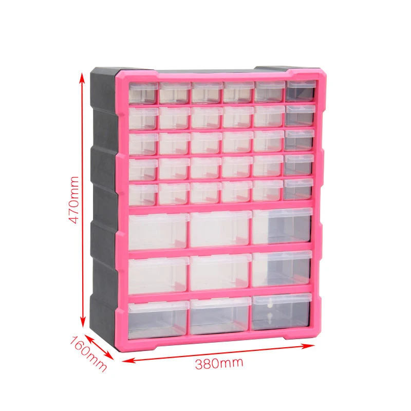 Pink Высокое качество ящик для инструментов Мульти-ящик с сеткой Тип компонент ящик для хранения инструмент чехол компоненты коробка строительные блоки запчасти коробка - Цвет: Pink