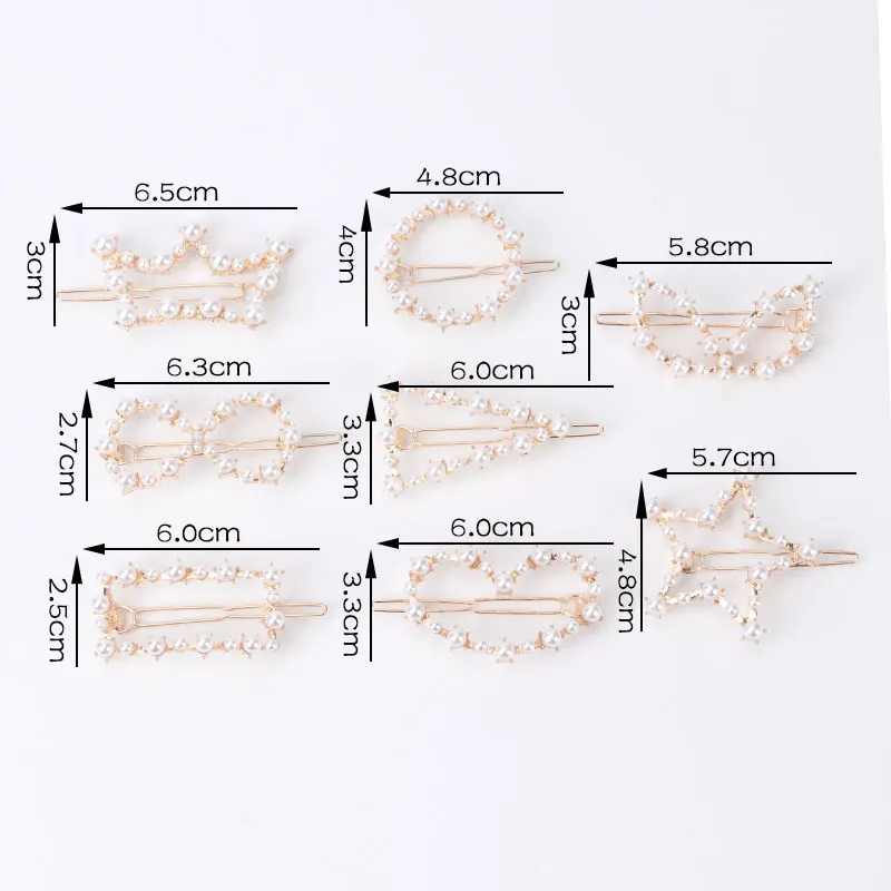 

Golden Pearl Hairpin Girl Fashion Romantic Headdress Women Hair Accessories Couple Birthday Gift Crown Round Broken Hair Clip