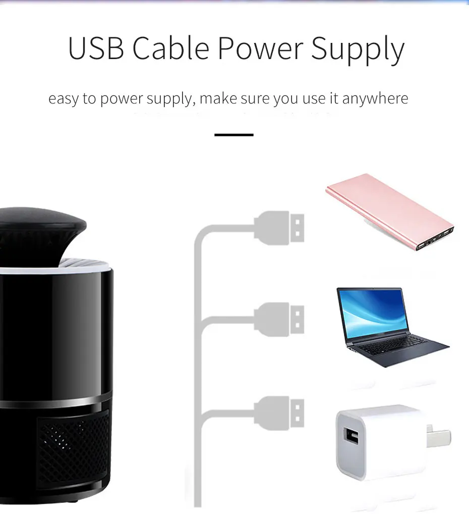 Rosinop домашние офисные гаджеты USB светодиодный свет насекомых убийца ловушка для комаров убийца лампа USB светодиодный Жук Zapper гостиная борьба с вредителями