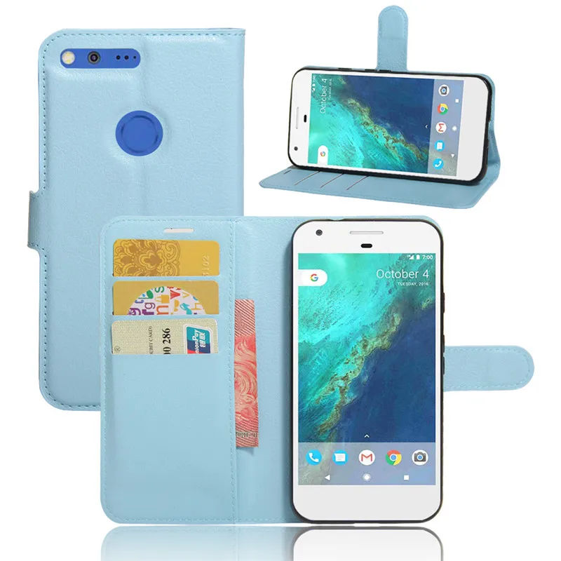 Чехол книжка для Google Pixel / 2 XL кожаный чехол бумажник Pixel2 телефона подставка