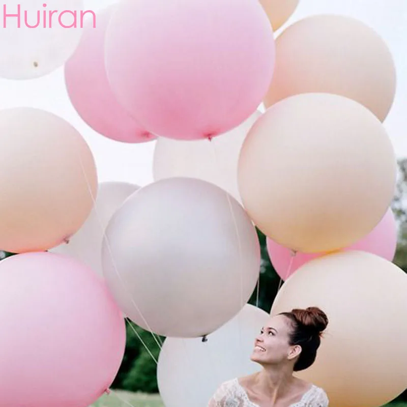 Huiran 5 шт. 90 см большие круглые латексные шарики баллоны с гелием в форме сердца