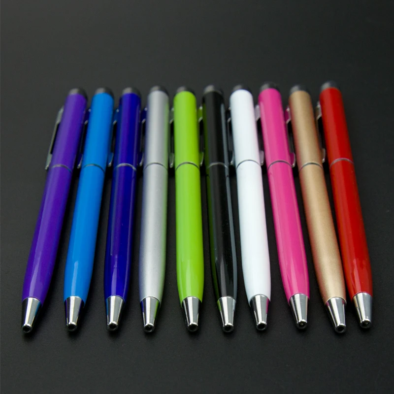 High Quality 10 colors Mini Metal Capacitive Touch Pen Stylus Screen For Mobil Phone Tablet Laptop Built-in Ballpoint 2 in 1 | Электроника