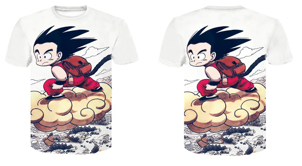 Dragon Ball Z футболки мужские летние модные 3D принт Супер Saiyajin Сон Гоку черные Zamasu Вегета Дракон футболки топы
