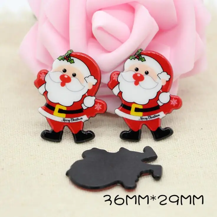 10pcs/lot kawaii planar resin cabochons Christmas tree snowman santa flatback crafts accessories | Дом и сад