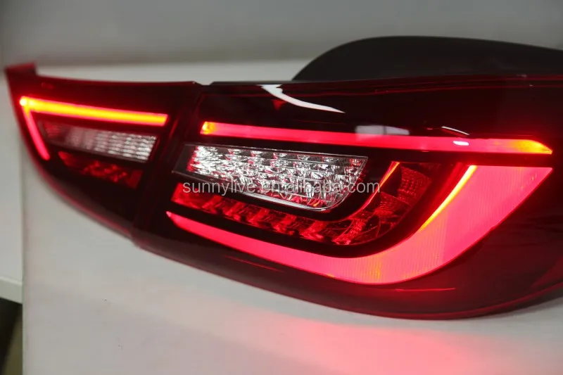Elantra светодиодный задний фонарь для hyundai All Smoke черный цвет 2012-13 лет Красный Yz