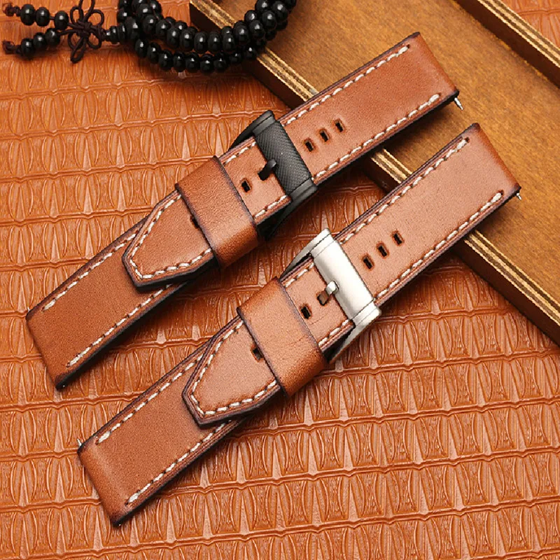 Итальянский масляный кожаный ремешок для дизельного топлива Fossil Timex DW Quick Release