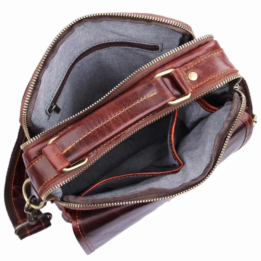 J.M.D мужская сумка мессенджер из натуральной кожи винтажная Сумка слинг 1018Q|leather men