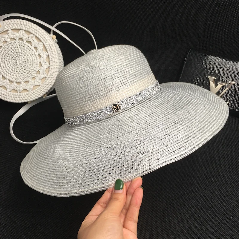 Ms summer sunscreen basin hat HaiBianFang straw folding beach joker to travel | Аксессуары для одежды