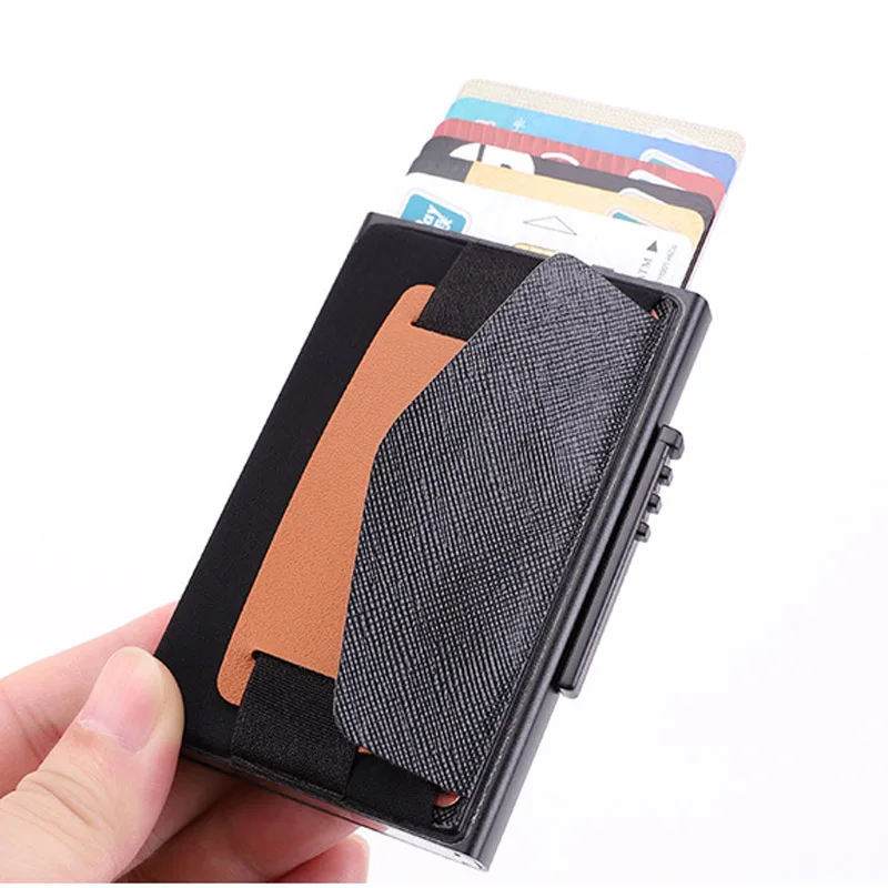 Новый мини кошелек с блокировкой RFID деловые алюминиевые держатели для