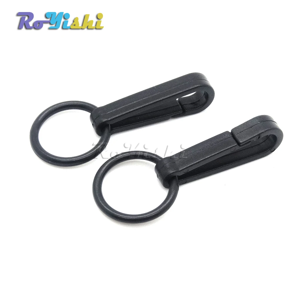 

1000pcs/pack Gloves Hook Plastic Buckles Snap Hook With O-Ring Black