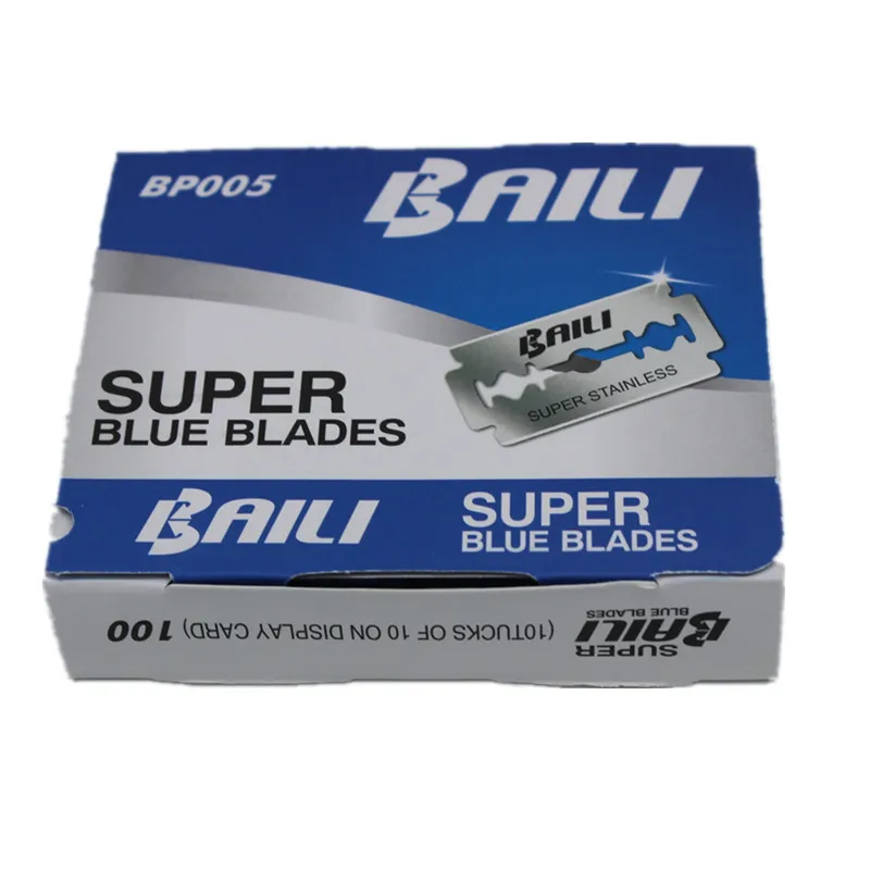 Горячее предложение 100 шт./лот BAILI двухстороннее лезвие брендовые черные лезвия