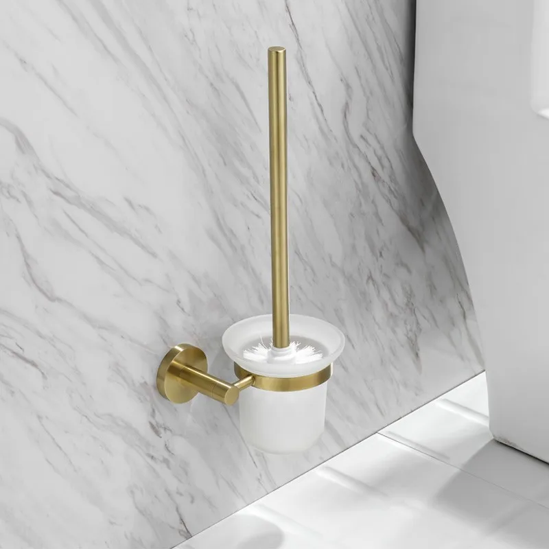 MTTUZK Nordic minimalist brushed gold Towel rack bathroom hardware pendant paper holder hook toilet brush Bathroom accessories |