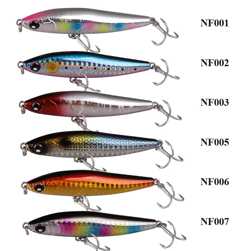 Умная приманка Карандаш 80 мм 19 г Тонущая для рыбной ловли крючок VMC 3D глаза