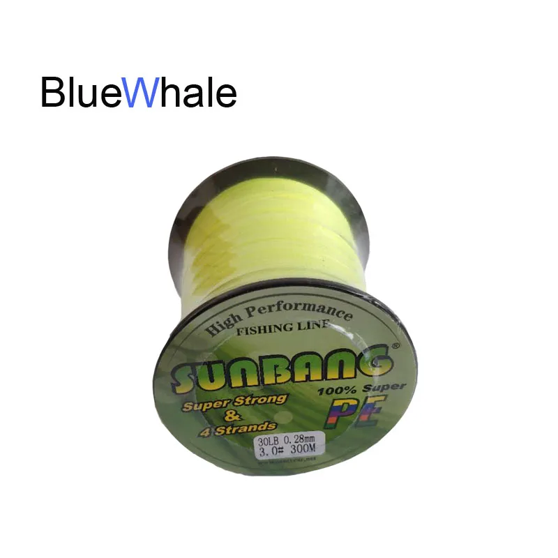 BlueWhale 300 м PE рыболовная леска 4 нити плетеная 8 60LB мультифиламент для ловли