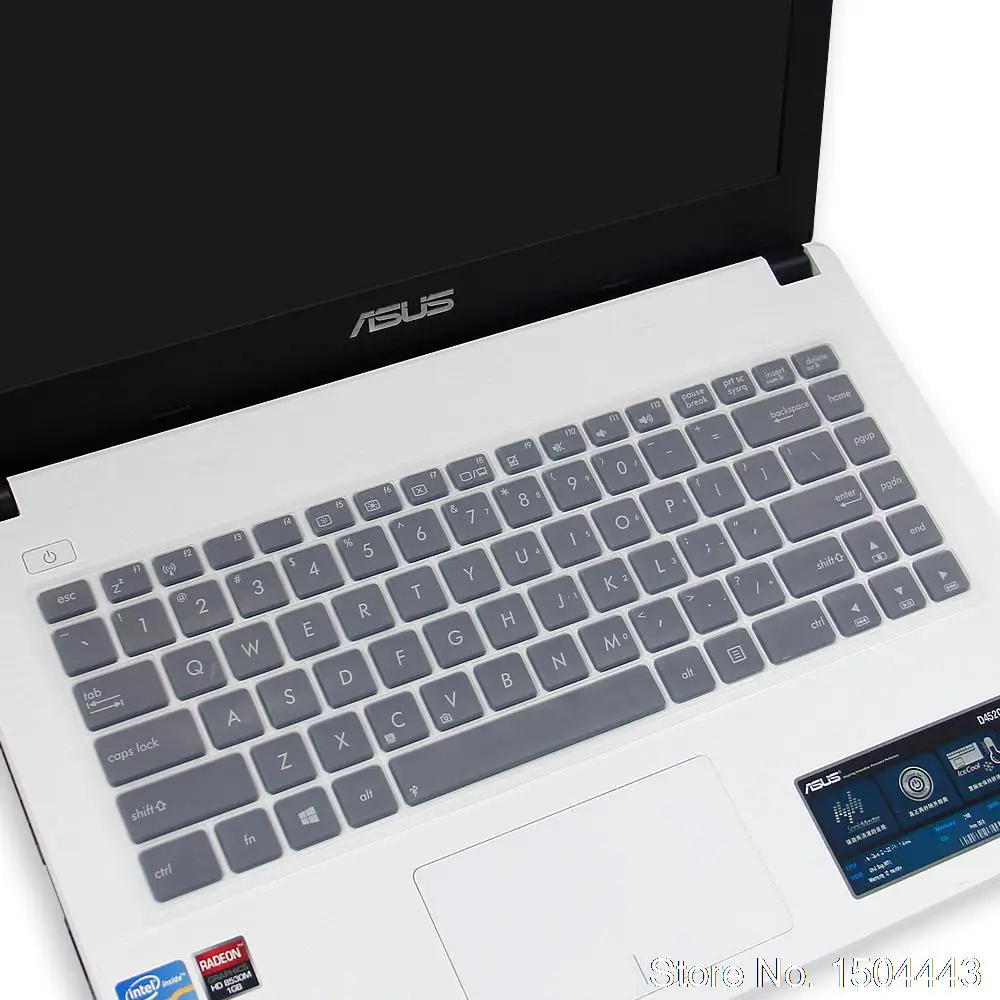 Силиконовый чехол для клавиатуры Asus защитная накладка 14 дюймовой w419l X45v r454 y481c a455l