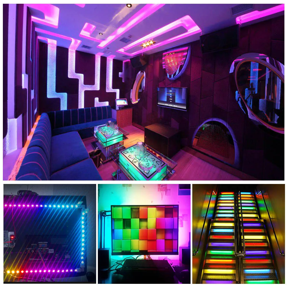 WS2811 LED Strip 30 LEDs RGB SMD5050 Individually Addressable 12V Light Dream Color Ribbon Lamp 1M 2M 3M 4M 5M IP30 | Лампы и