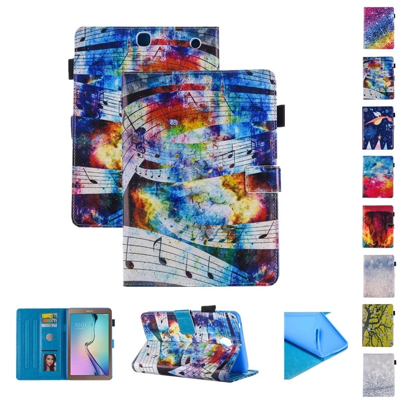 Кожаный чехол бумажник для планшета Samsung Galaxy Tab A 8 0 дюйма T380 Φ T385 2017|Чехлы