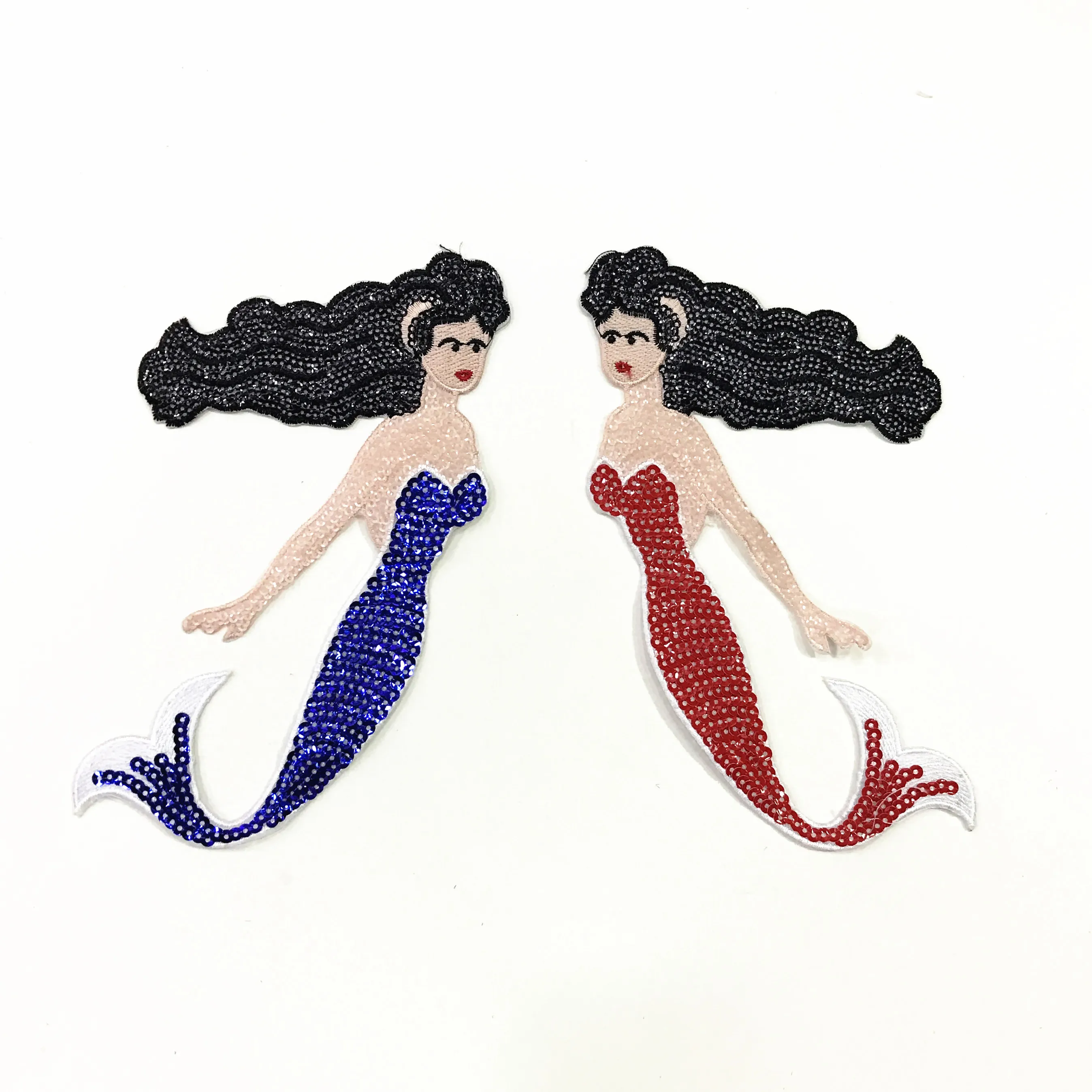 sea-maid set iron sticker for clothing sequins patches sequined applique parches bordados termoadhesivos | Дом и сад