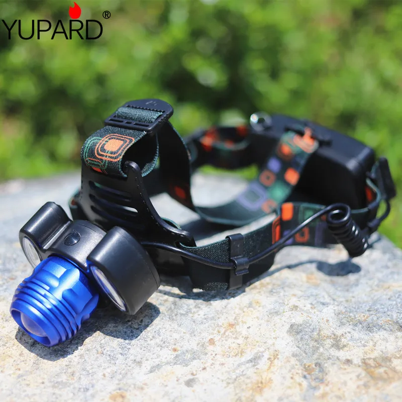 YUPARD Adjust Zoomable Zoom IN/OU T6 LED+2*COB LED Headlamp high bright focus Headlight Waterproof 18650 rechargeable battery | Лампы и