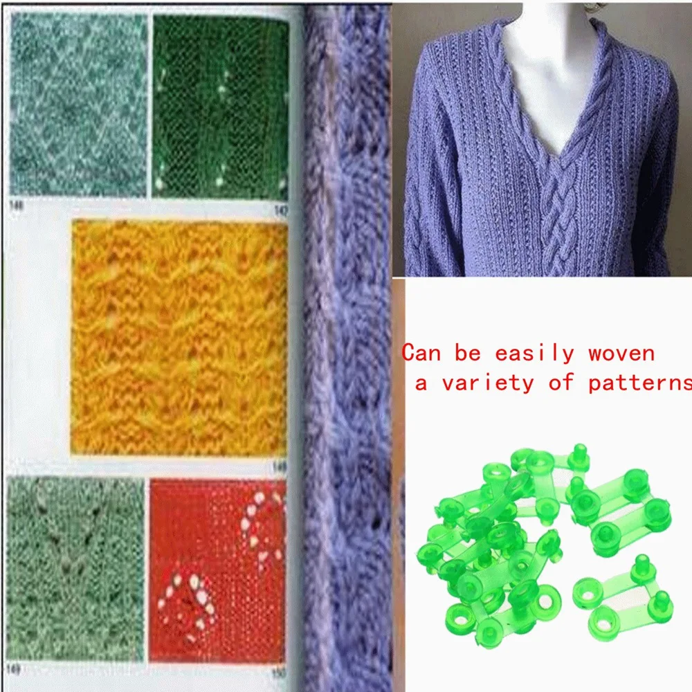 10 шт. зеленая пластиковая клипса карточка пуансон для вязальной машины SReed Brother