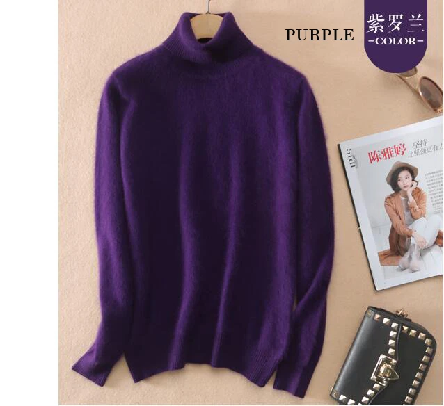 2021 New Arrival Women Knitted Good Quality Mink Cashmere Sweater Soft Pullovers KSR220 | Женская одежда
