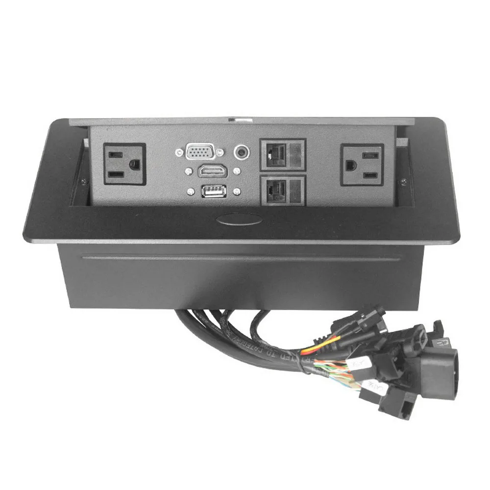Настольная розетка USB Универсальная Розетка Конференц-зал всплывающая