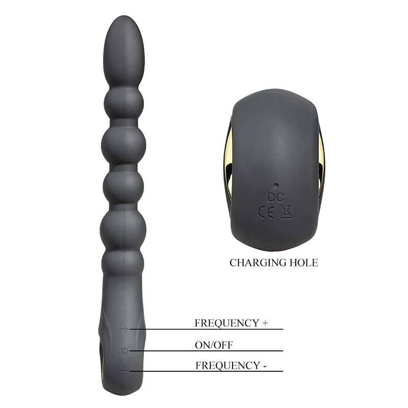 Silicone Long Anal Balls Vibrator Unisex Adult Novelty Sex Toys Vibrating Butt Plug 9 Speeds Double Motors Prostate Massager | Красота и