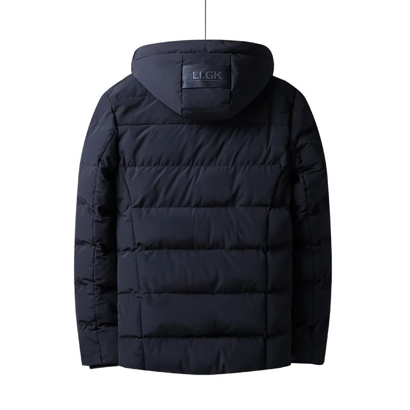 2018 зимняя Осенняя мужская Повседневная теплая куртка с капюшоном парка пальто