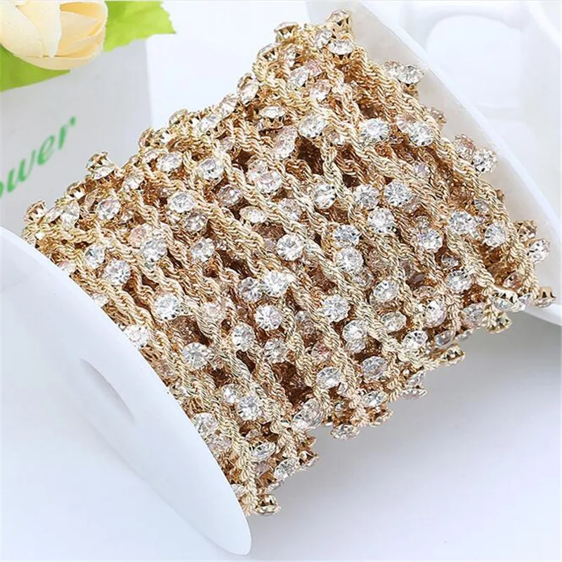 Цепочка для свадебного костюма однотонная серебристая/золотистая | Дом и сад