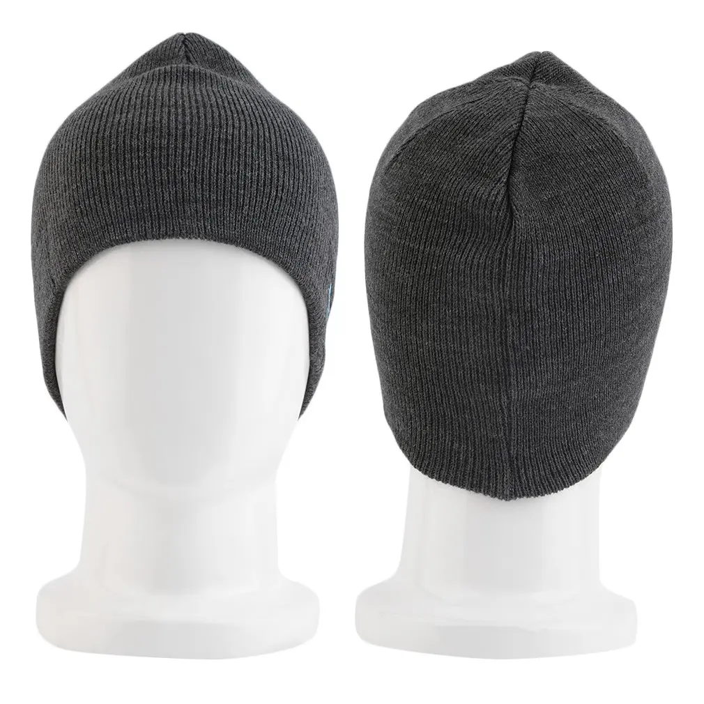 Унисекс умная Беспроводная Bluetooth музыка зимняя теплая вязаная шапка наушники с