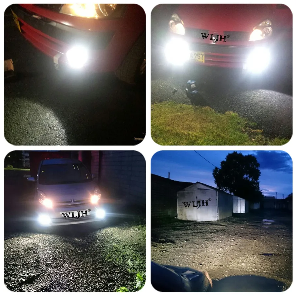 

WLJH 2x 800LM 30W Car Led H3 Automobile Light Lamp Driving Daytime Running Light DRL Headlamp Low Beam Fog Lamp Bulb 12V 24V