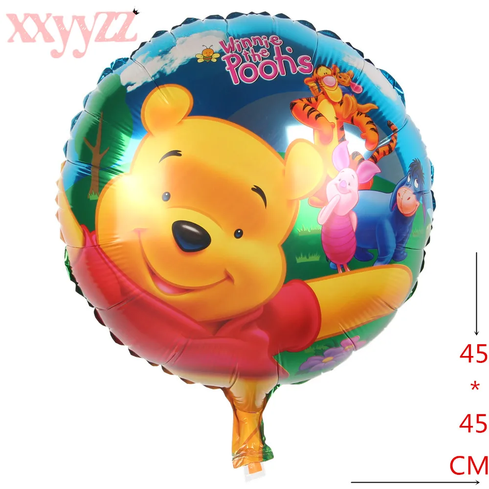 XXYYZZ 10 шт./лот 18 дюймов мультфильм Винни Медведь Фольга воздушный шар День