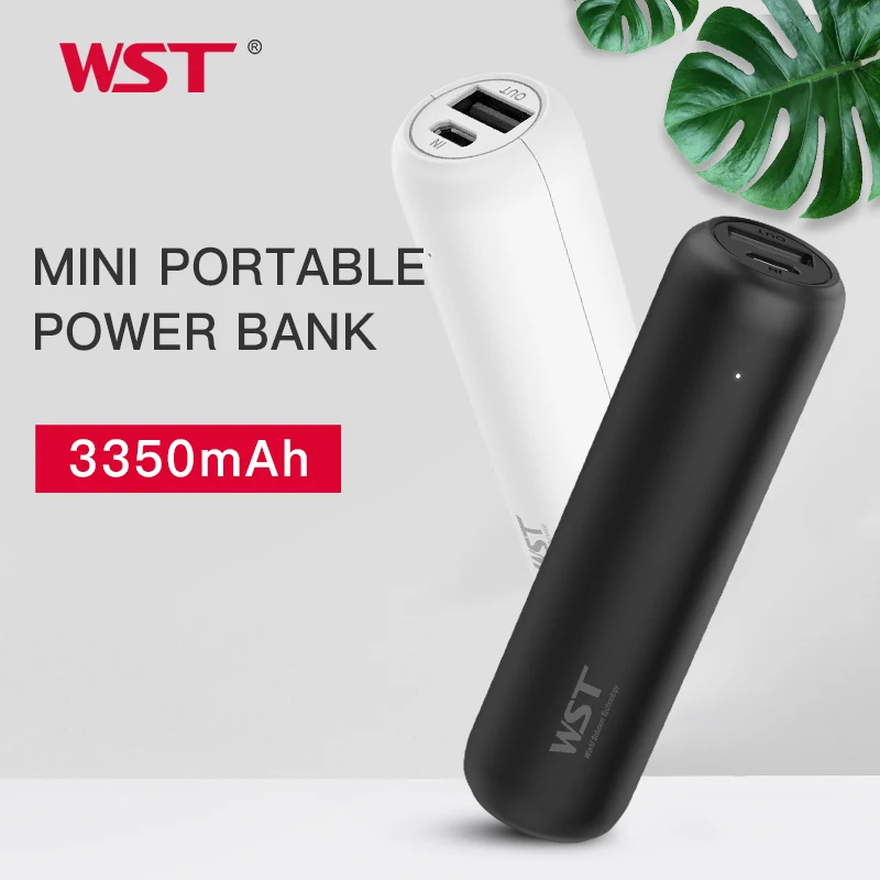 Внешний аккумулятор WST ёмкость 3350мАч порт USB подойдёт для Xiaomi iPhone и Samsung - купить
