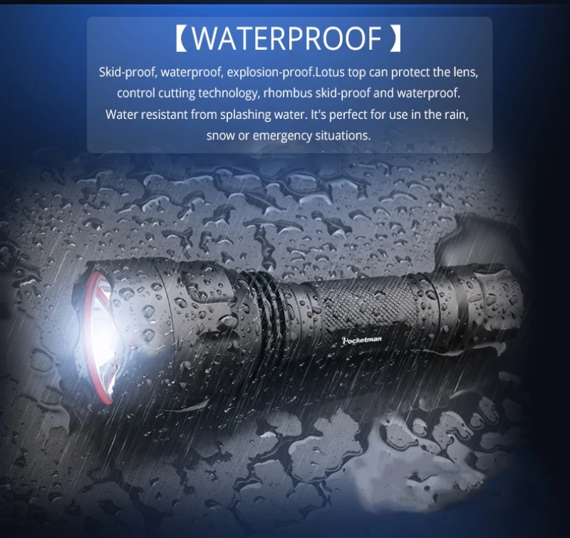 8000LM LED Flashlight Rechargeable Super Bright 5 Modes Multifunction Ultra Torch Linterna Household Outdoor Waterproof | Лампы и