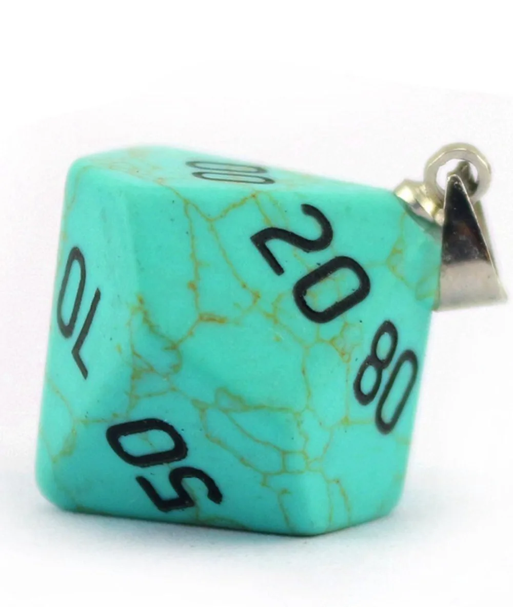 Feng Shui Gemstone Turquoise Stone Pendant Number Geometry Multifaceted W2061 | Stones