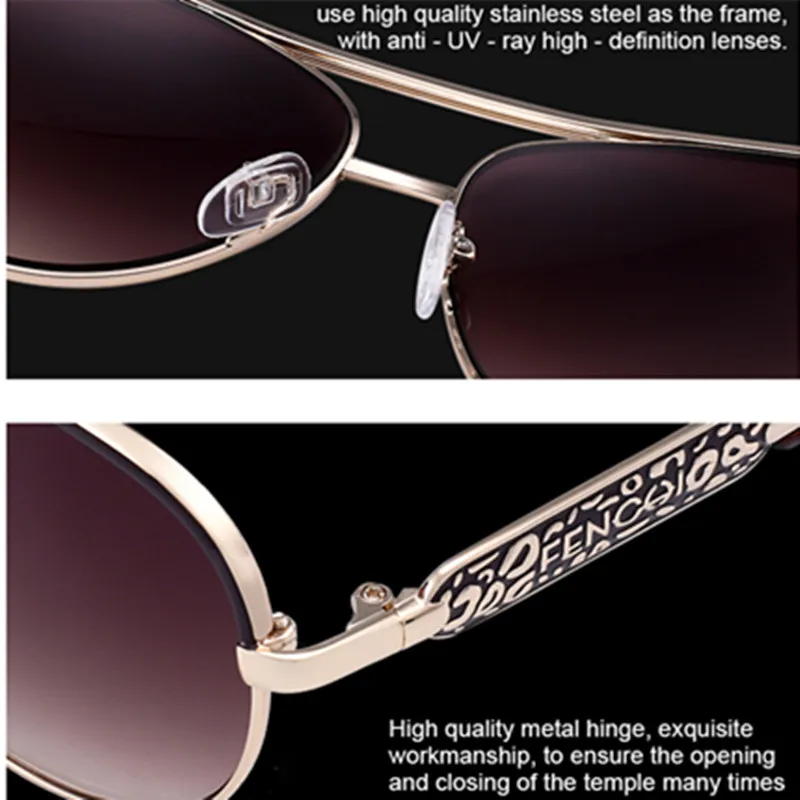FENCHI женские очки для вождения пилот дизайн роскошный бренд розовое зеркало