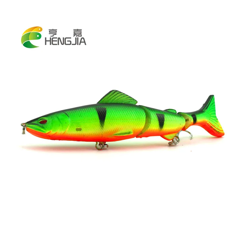 

HENGJIA plastic jointed minnow fishing lures wobble pike bass peche trout fishing baits pesca fishing tackles 12.5cm 17.7g 1pc