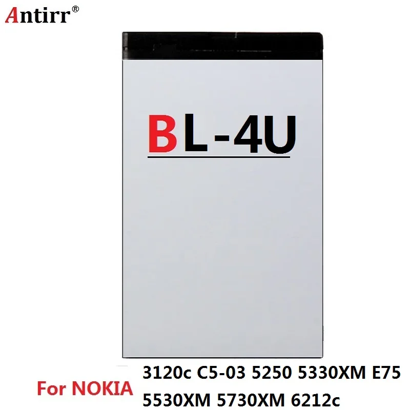 BL-4U BL 4U phone Battery For Nokia 206 515 5250 5330 XpressMusic 5730 C5-03 E66 Asha 300 500 8800 Arte E75 Free Shipping | Мобильные