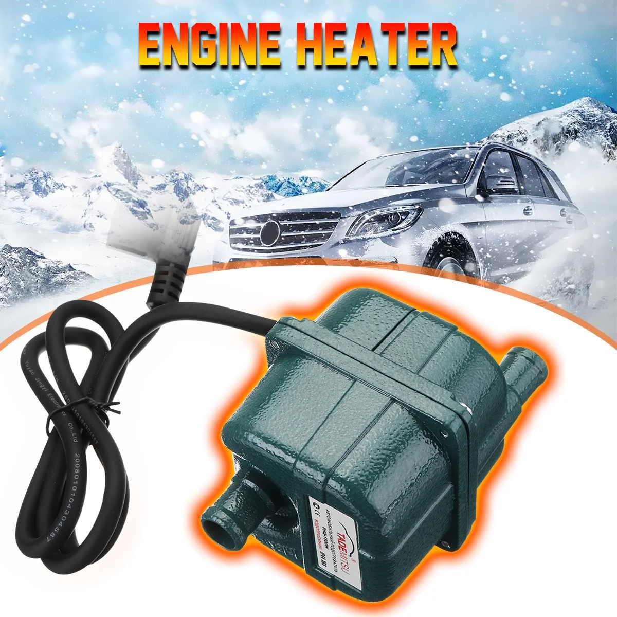 220V 1000 W/1500 W/2000 Вт авто двигатель насоса резервуар для воды с воздушным охлаждением двигателя нагреватель Подогреватель