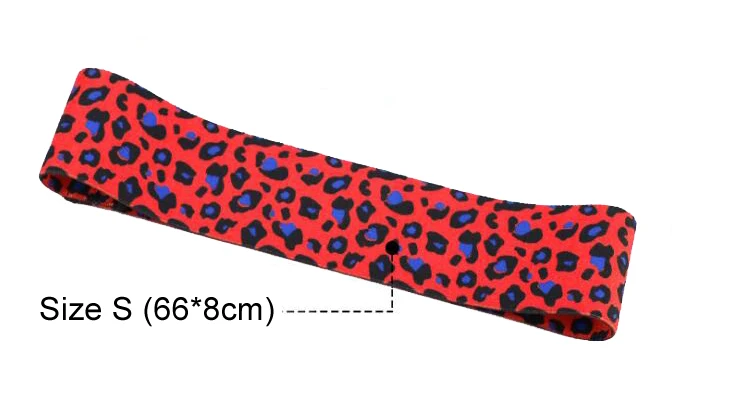 Leopard Red S 1 шт. лента-трофей сексуальный леопардовый хип круг петля сопротивление группа тренировки для ног бедра клейкий приклад приседания полосы Нескользящие GYH - Цвет: Leopard Red S