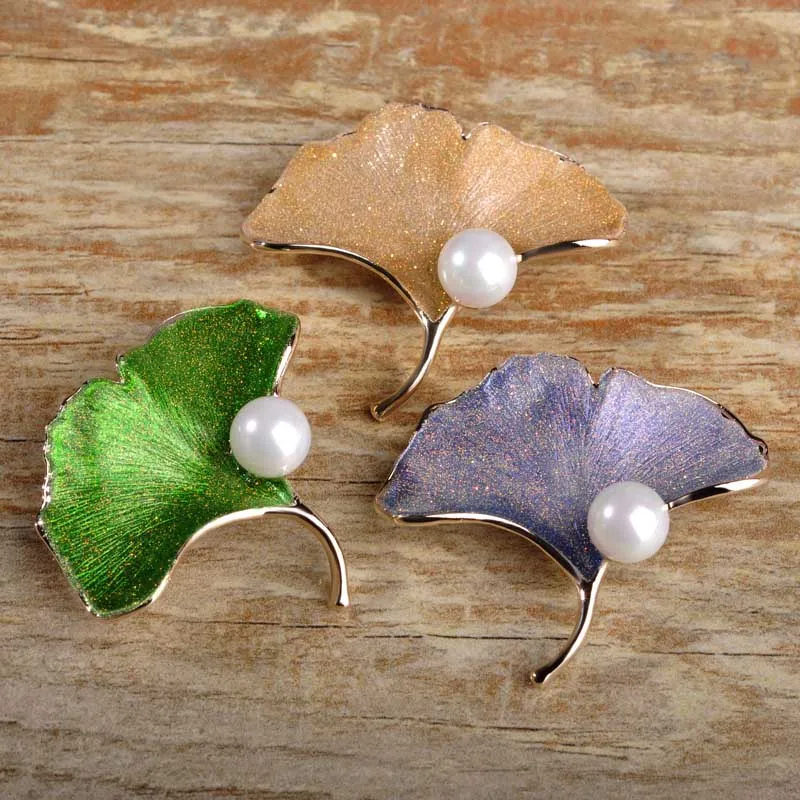 Красивая Брошь Имитация Ювелирные Изделия Перлы Изысканные Золотой Порошок Ору