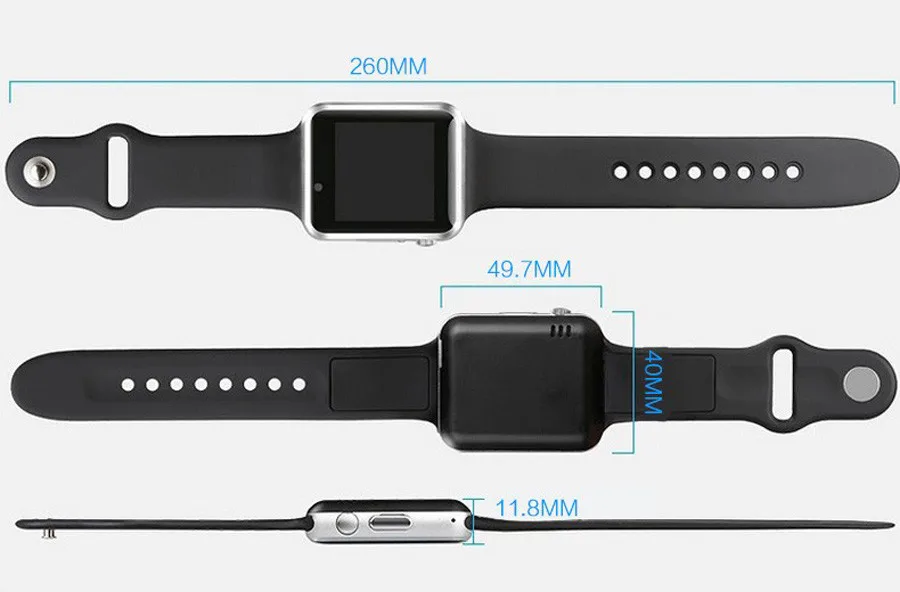 A1 наручные часы Bluetooth Смарт фитнес Шагомер носить SIM Камера Smartwatch для Android телефон