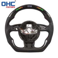 real carbon fiber led steering wheel compatible for audi a1 a2 a3 a4 a6 q3 q5 q7 s3 s4 s5 s6 s7