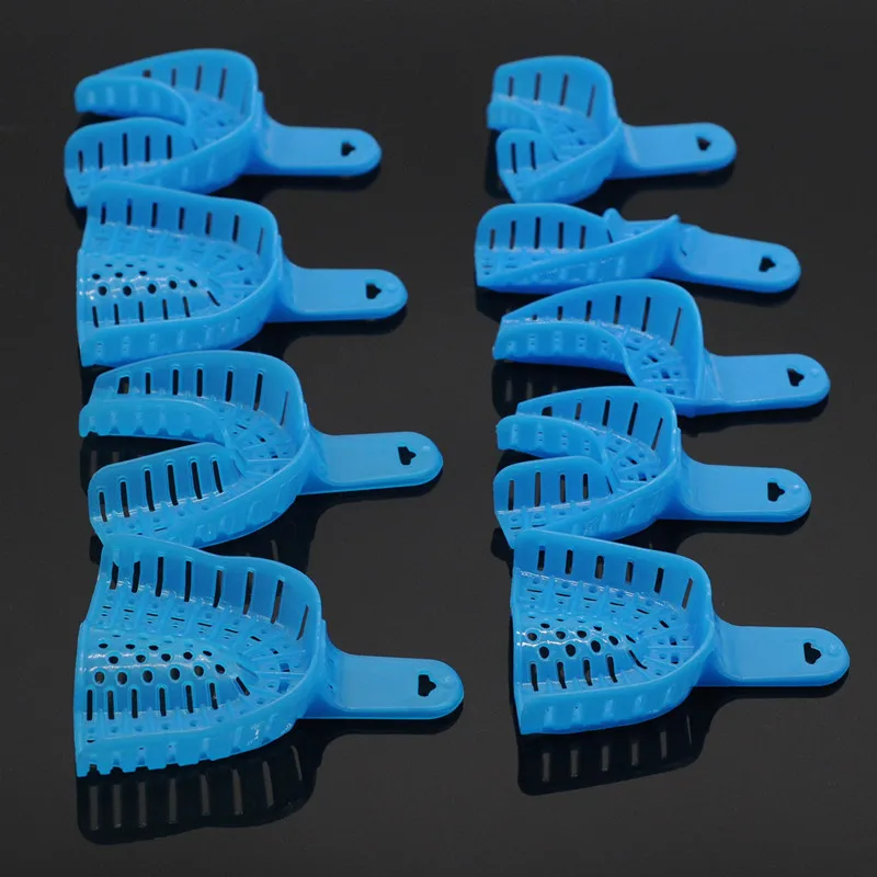 

Dental Oral Tools Impression Trays Plastic Materials Denture Tray Instrument Blue For Dentistry Lab Supplies