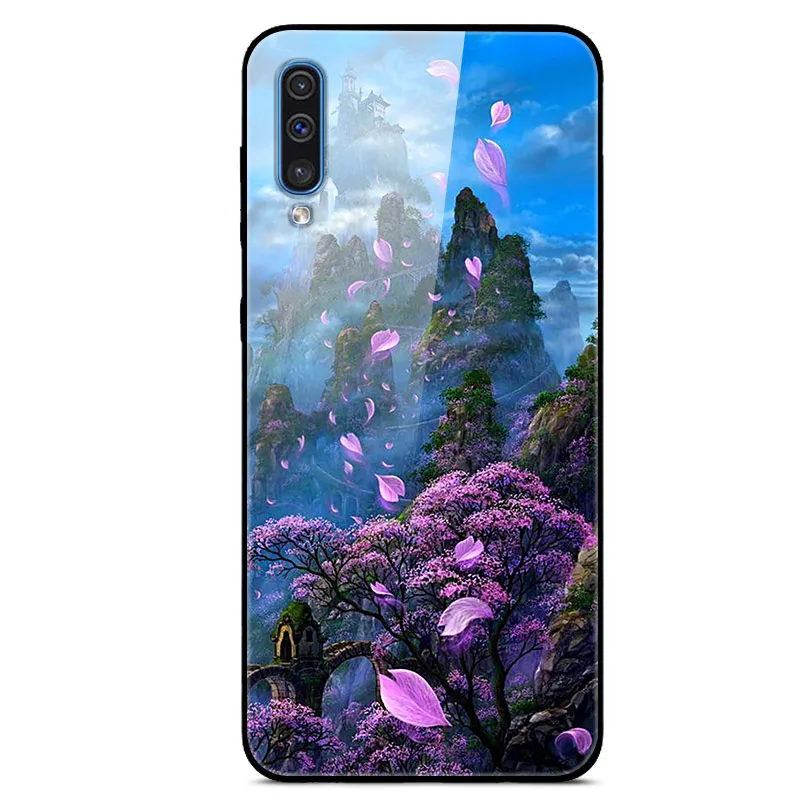 07 Чехол для samsung A50 A 50, чехол из закаленного стекла, жесткий чехол для телефона, чехол для samsung Galaxy A50 A505 A505F, TPU, бампер, чехол s - Цвет: 07